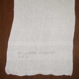 Antique U.S. Military Laundry Bag stamped "Laundry Exchange" at Aberdeen PG, MD